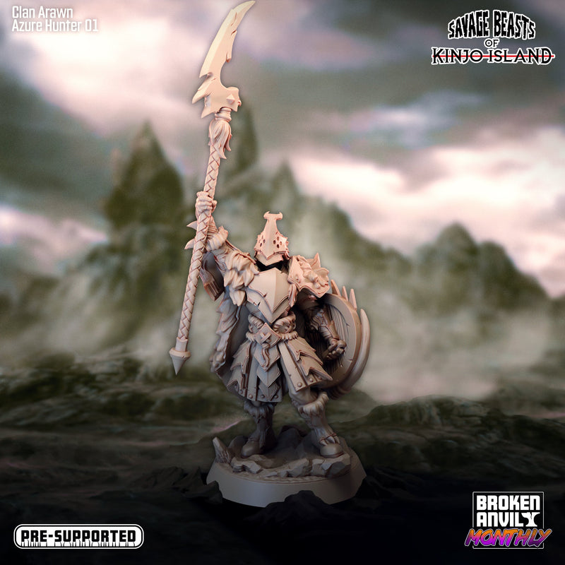 Azure Hunter A | Savage Beasts of Kinjo Island | Tabletop RPG Miniature TabletopXtra