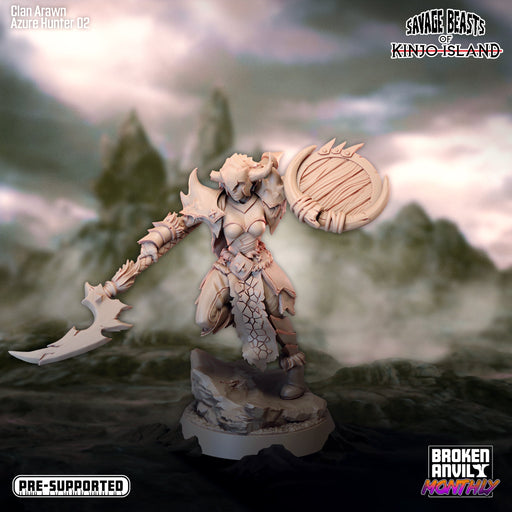 Azure Hunter B | Savage Beasts of Kinjo Island | Tabletop RPG Miniature TabletopXtra