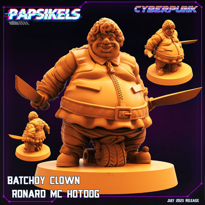 Batchoy Clown Ronald Mc Hotdog | Cyberpunk | Sci-Fi Miniature | Papsikels