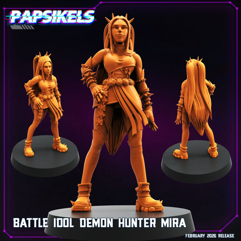 Battle Idol Demon Hunter Miniatures | Cyberpunk | Papsikels