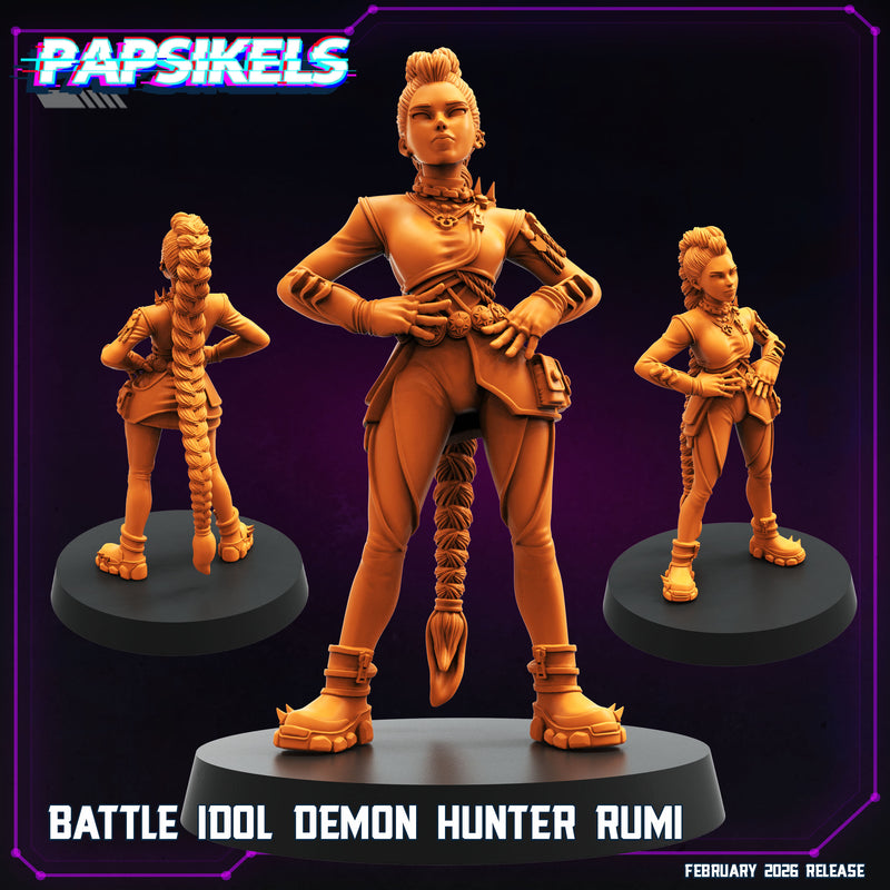 Battle Idol Demon Hunter Miniatures | Cyberpunk | Papsikels