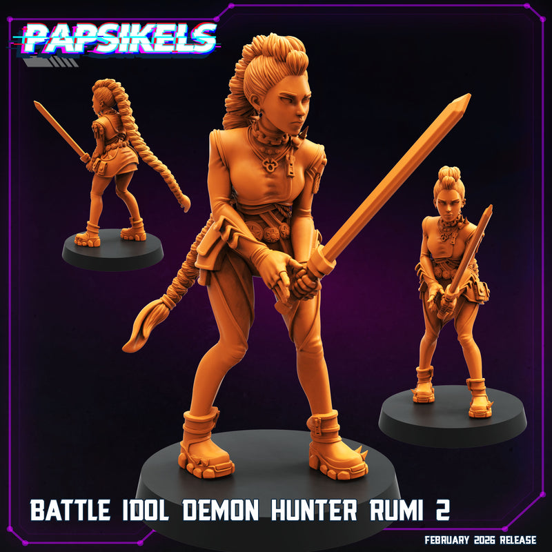 Battle Idol Demon Hunter Miniatures | Cyberpunk | Papsikels