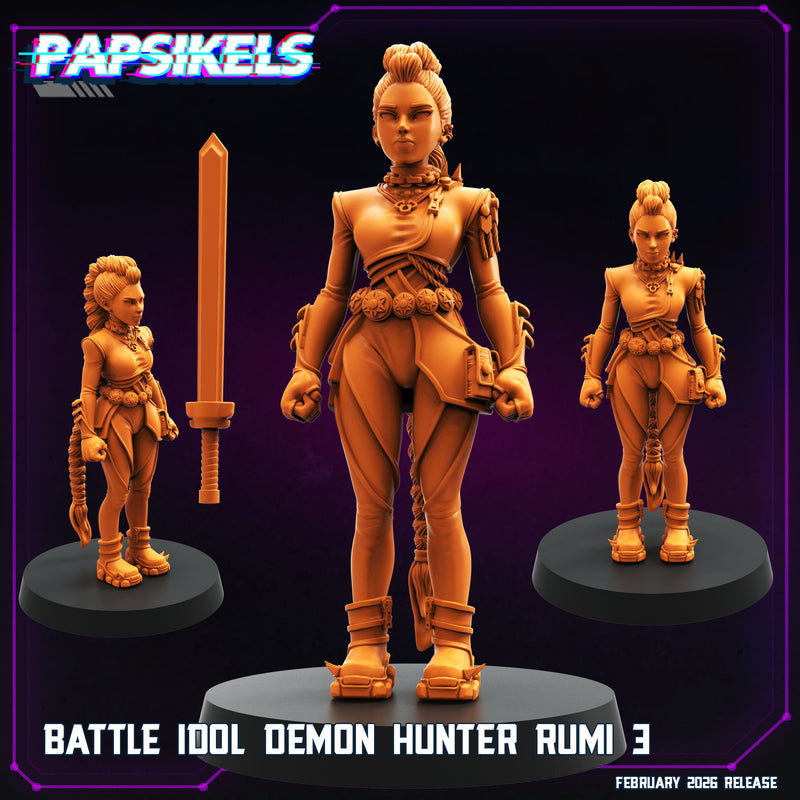 Battle Idol Demon Hunter Miniatures | Cyberpunk | Papsikels