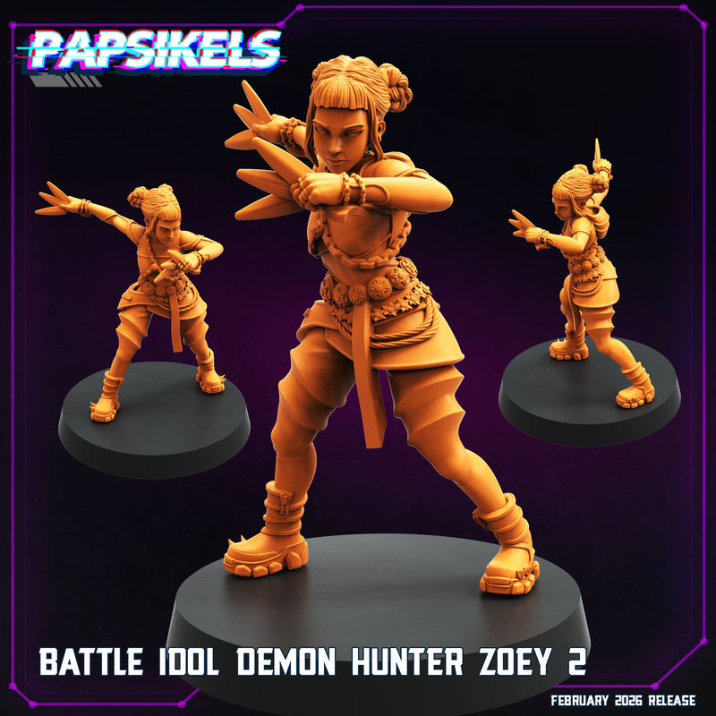 Battle Idol Demon Hunter Miniatures | Cyberpunk | Papsikels