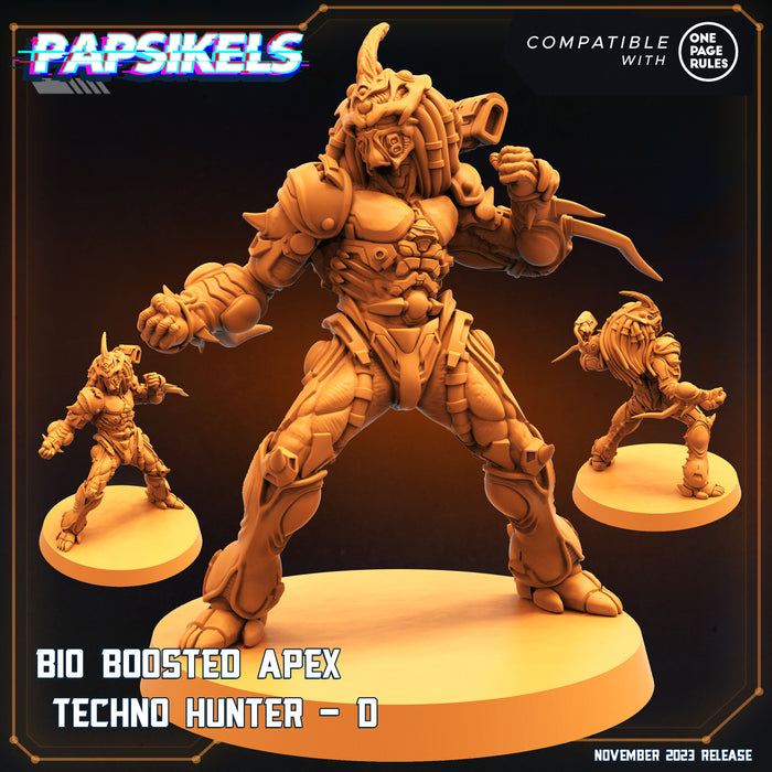 Bio Boosted Techno Apex Hunter Miniatures | Skull Hunters 2 | Sci-Fi Miniature | Papsikels