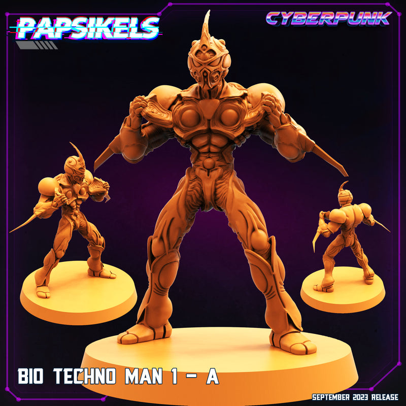 Bio Techno Man 1 Miniatures | Cyberpunk | Sci-Fi Miniature | Papsikels