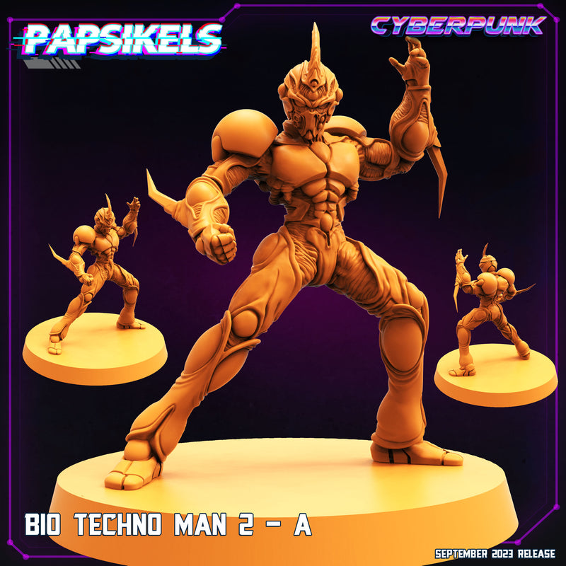 Bio Techno Man 2 Miniatures | Cyberpunk | Sci-Fi Miniature | Papsikels