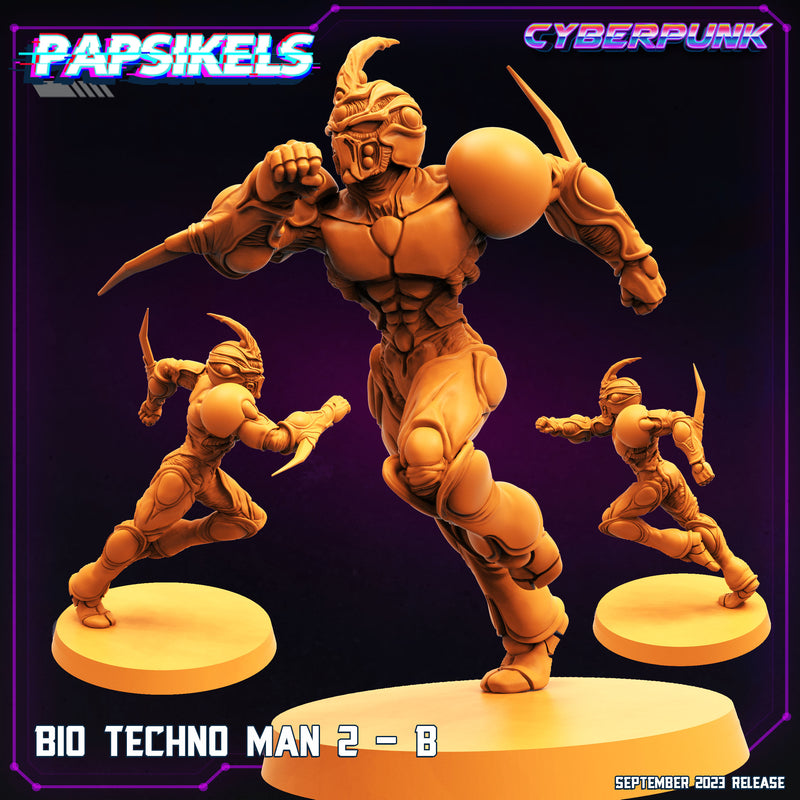 Bio Techno Man 2 Miniatures | Cyberpunk | Sci-Fi Miniature | Papsikels