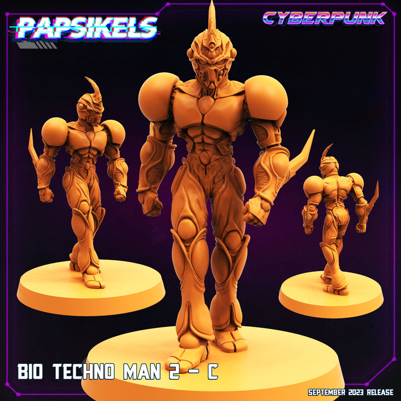 Bio Techno Man 2 Miniatures | Cyberpunk | Sci-Fi Miniature | Papsikels