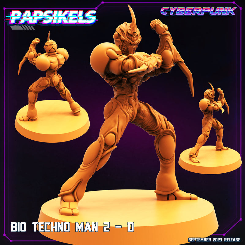 Bio Techno Man 2 Miniatures | Cyberpunk | Sci-Fi Miniature | Papsikels