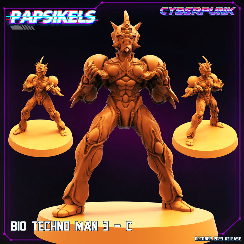 Bio Techno Man 3 Miniatures | Cyberpunk | Sci-Fi Miniature | Papsikels