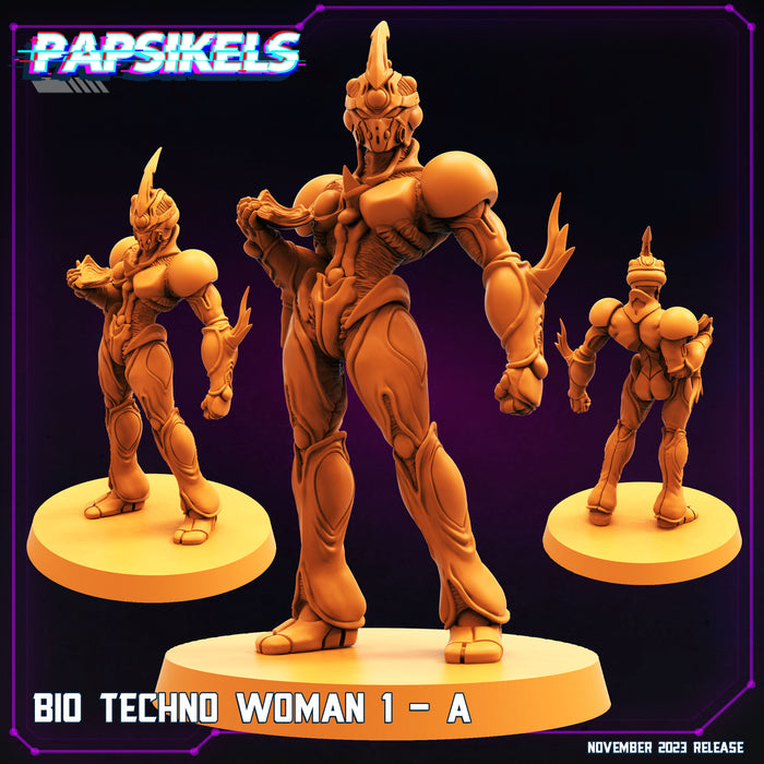 Bio Techno Woman A | Cyberpunk | Sci-Fi Miniature | Papsikels