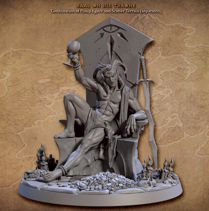 Baal on Throne | City of Intrigues | Fantasy D&D Miniature | Artisan Guild