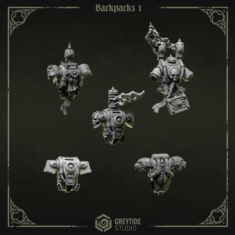 Backpacks 1 | Eternal Pilgrims | Conversion Bits For 28mm 32mm Sci-fi Marines