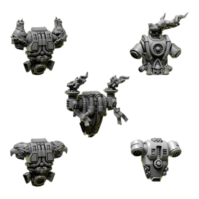Backpacks 2 | Eternal Pilgrims | Conversion Bits For 28mm 32mm Sci-fi Marines