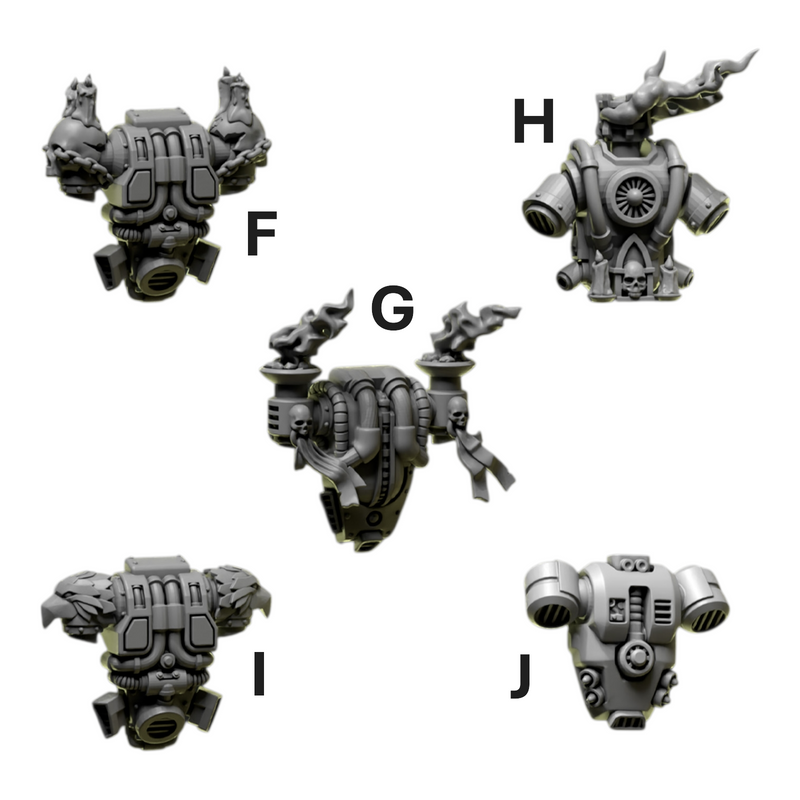 Backpacks | Eternal Pilgrims | Conversion Bits For 28mm 32mm Sci-fi Marines