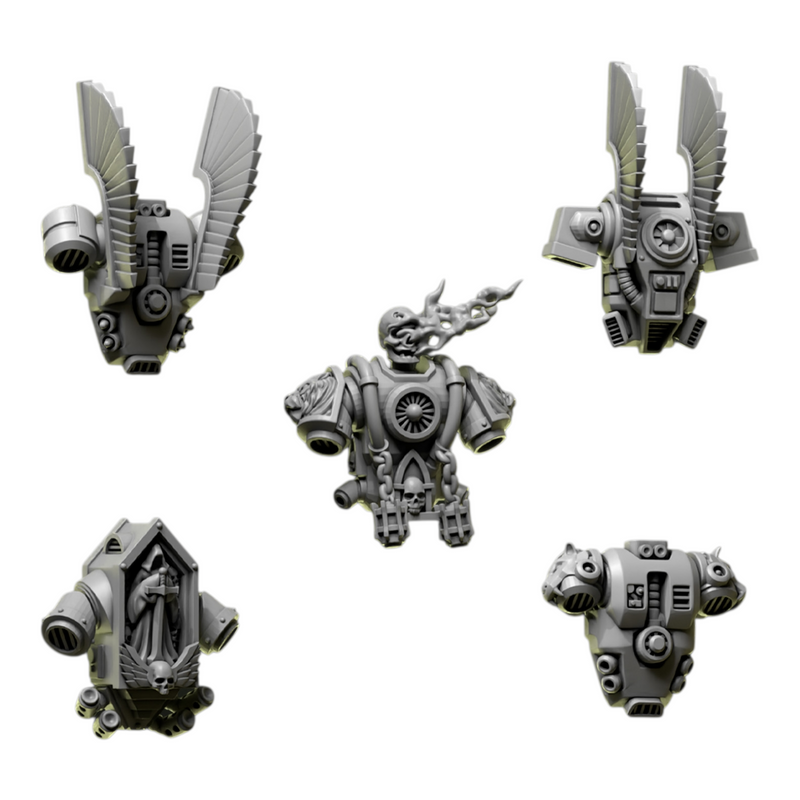 Backpacks 3 | Eternal Pilgrims | Conversion Bits For 28mm 32mm Sci-fi Marines