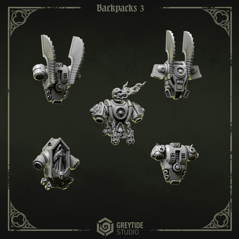 Backpacks | Eternal Pilgrims | Conversion Bits For 28mm 32mm Sci-fi Marines