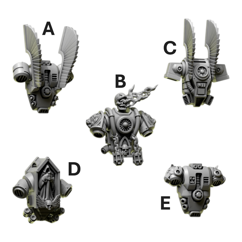 Backpacks 3 | Eternal Pilgrims | Conversion Bits For 28mm 32mm Sci-fi Marines