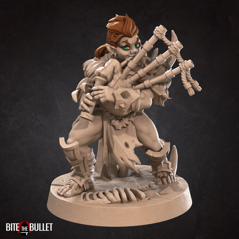 Bard w/ Bagpipes | Halflings | Fantasy Miniature | Bite the Bullet TabletopXtra