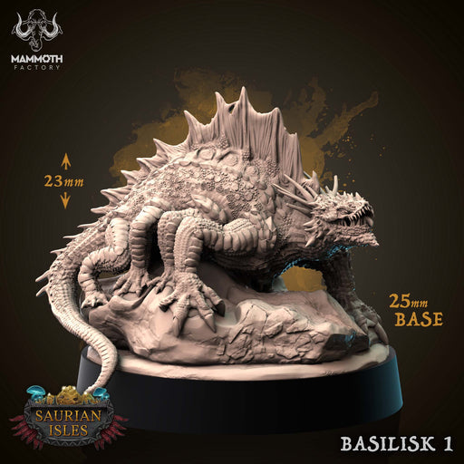 Basilisk A | Saurian Isle | Fantasy Tabletop Miniature | Mammoth Factory TabletopXtra
