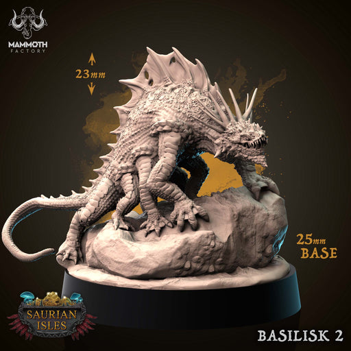 Basilisk B | Saurian Isle | Fantasy Tabletop Miniature | Mammoth Factory TabletopXtra