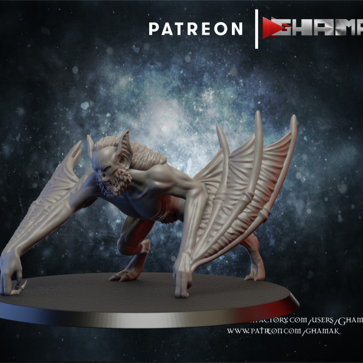 Bat Vampire 1 | Undead | Fantasy Miniature | Ghamak TabletopXtra