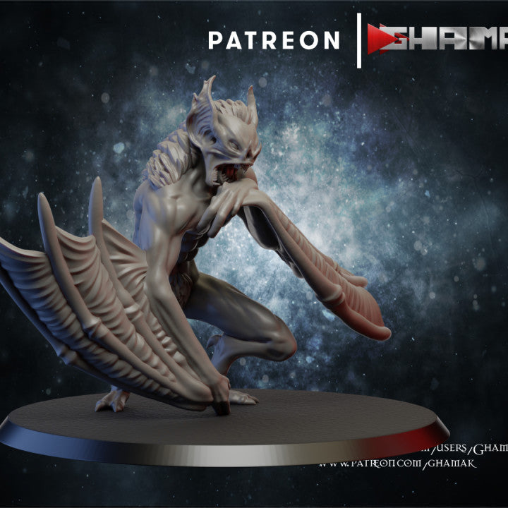 Bat Vampire 2 | Undead | Fantasy Miniature | Ghamak TabletopXtra