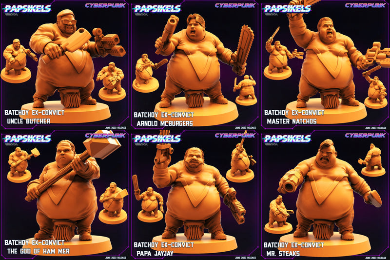 Batchoy Ex-Convict Miniatures | Cyberpunk | Sci-Fi Miniature | Papsikels TabletopXtra