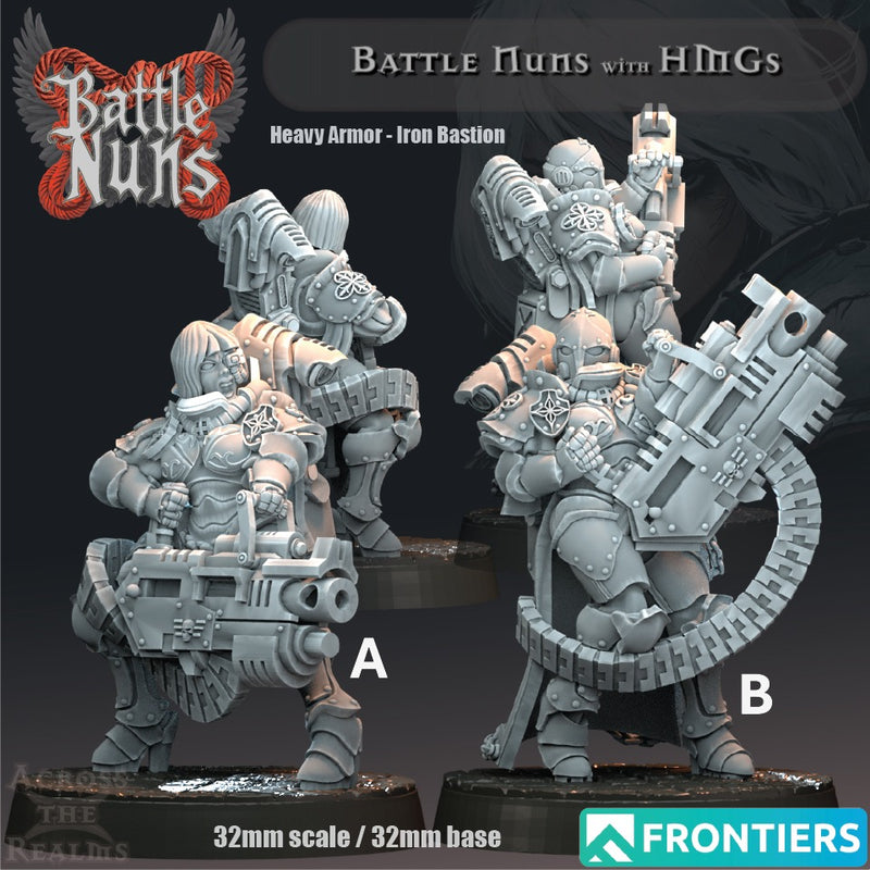 Heavy Machine Gun Squad Miniatures | Battle Nuns | Across the Realms