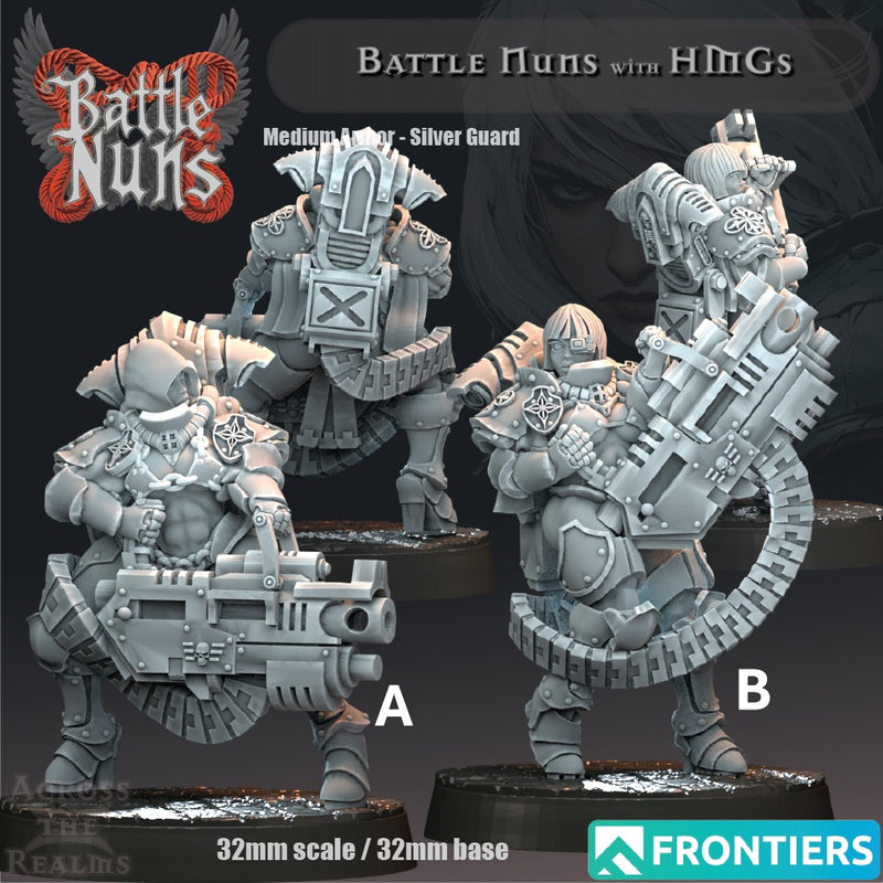 Heavy Machine Gun Squad Miniatures | Battle Nuns | Across the Realms