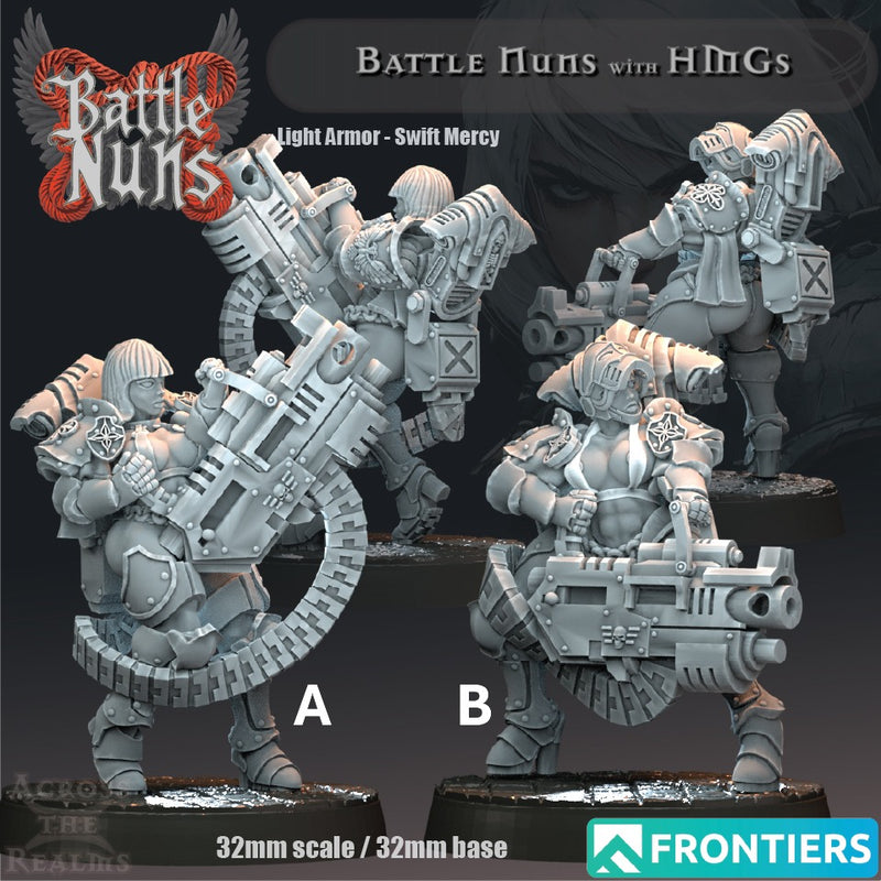 Heavy Machine Gun Squad Miniatures | Battle Nuns | Across the Realms