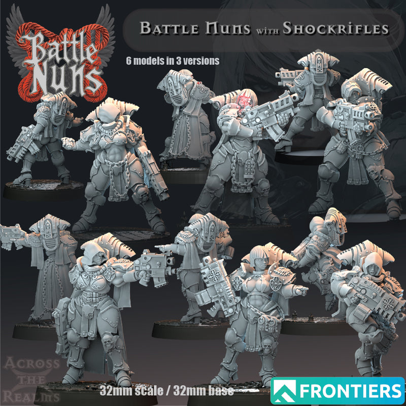 Shockrifle Squad Miniatures | Battle Nuns | Across the Realms