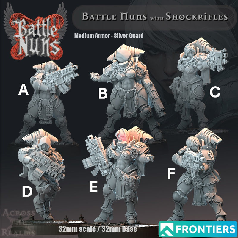 Shockrifle Squad Miniatures | Battle Nuns | Across the Realms