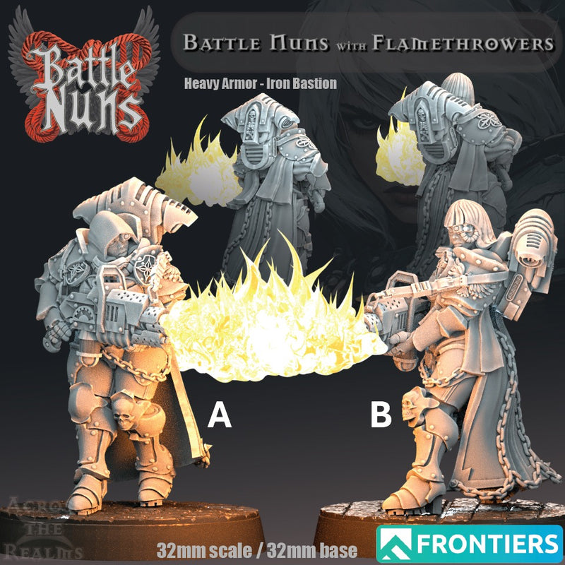 Flamethrower Miniatures | Battle Nuns | Across the Realms