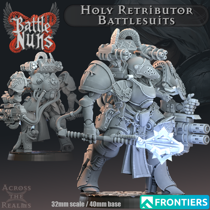 Holy Retributor Battlesuit Miniatures | Battle Nuns | Across the Realms