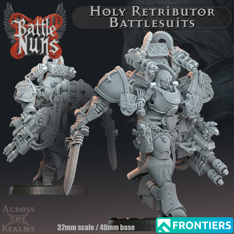 Holy Retributor Battlesuit Miniatures | Battle Nuns | Across the Realms