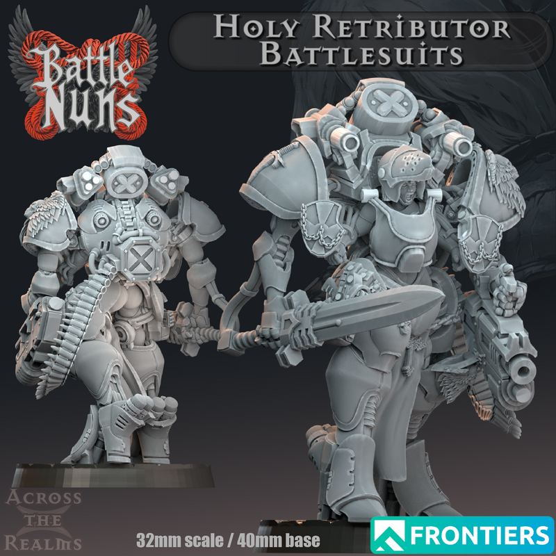 Holy Retributor Battlesuit Miniatures | Battle Nuns | Across the Realms
