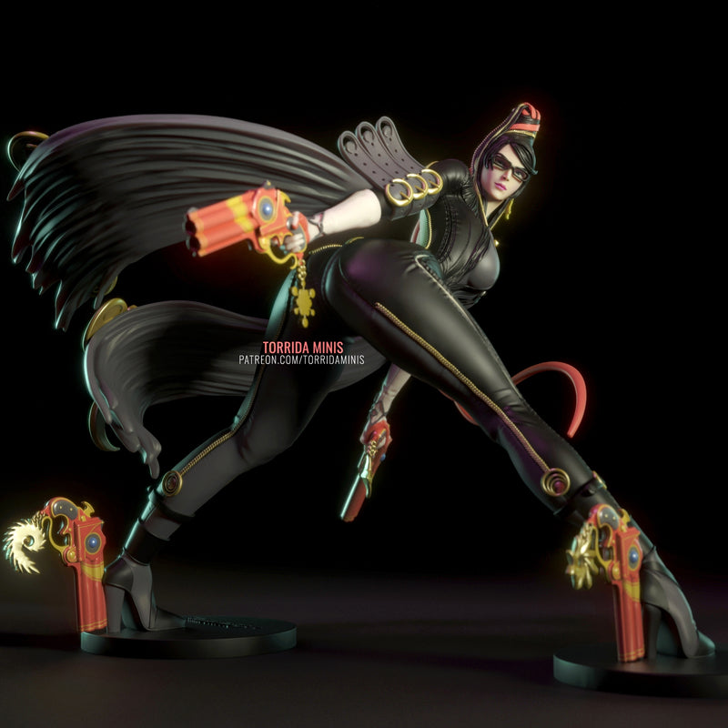 Bayonetta | Pin-Up Statue Fan Art Miniature Unpainted | Torrida Minis