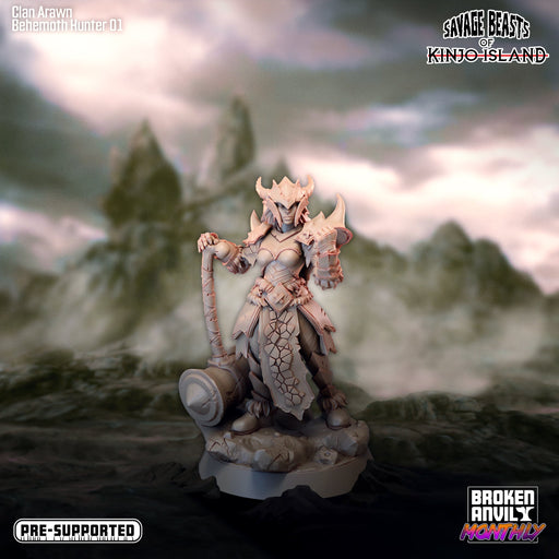 Behemoth Hunter A | Savage Beasts of Kinjo Island | Tabletop RPG Miniature TabletopXtra