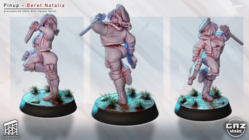 Beret Natalia Miniature | Fantasy Pin-Up | Gaz Minis