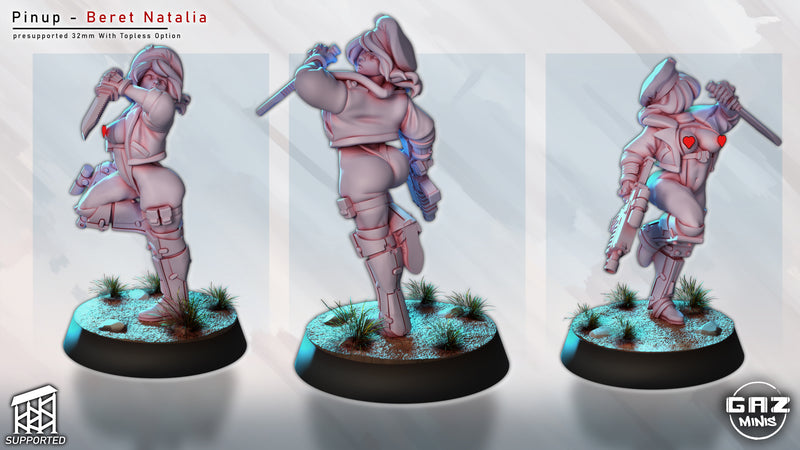 Beret Natalia Miniature | Fantasy Pin-Up | Gaz Minis