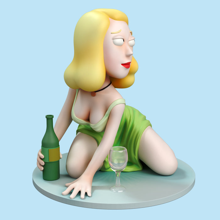 Beth | Pin-Up Statue Fan Art Miniature Unpainted | Torrida Minis