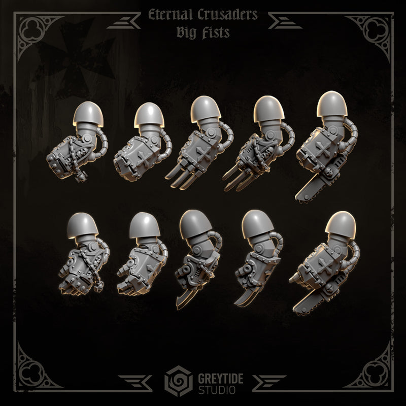 Big Fists & Claws | Eternal Crusaders | Conversion Bits For 28mm 32mm Sci-fi Marines