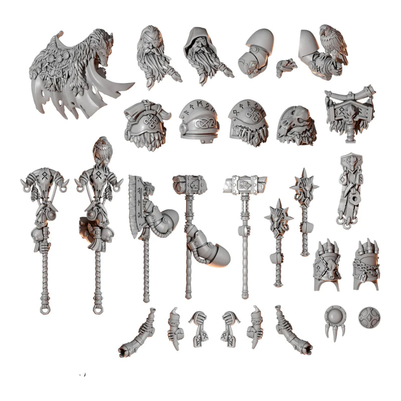 Big Hero Pack | Primal Hounds | Conversion Bits For 28mm 32mm Sci-fi Space Knights
