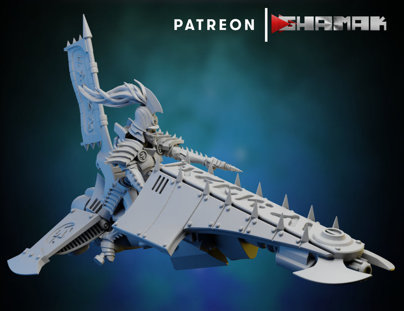 Biker 3 | Dark Elda | Fantasy Miniature | Ghamak TabletopXtra