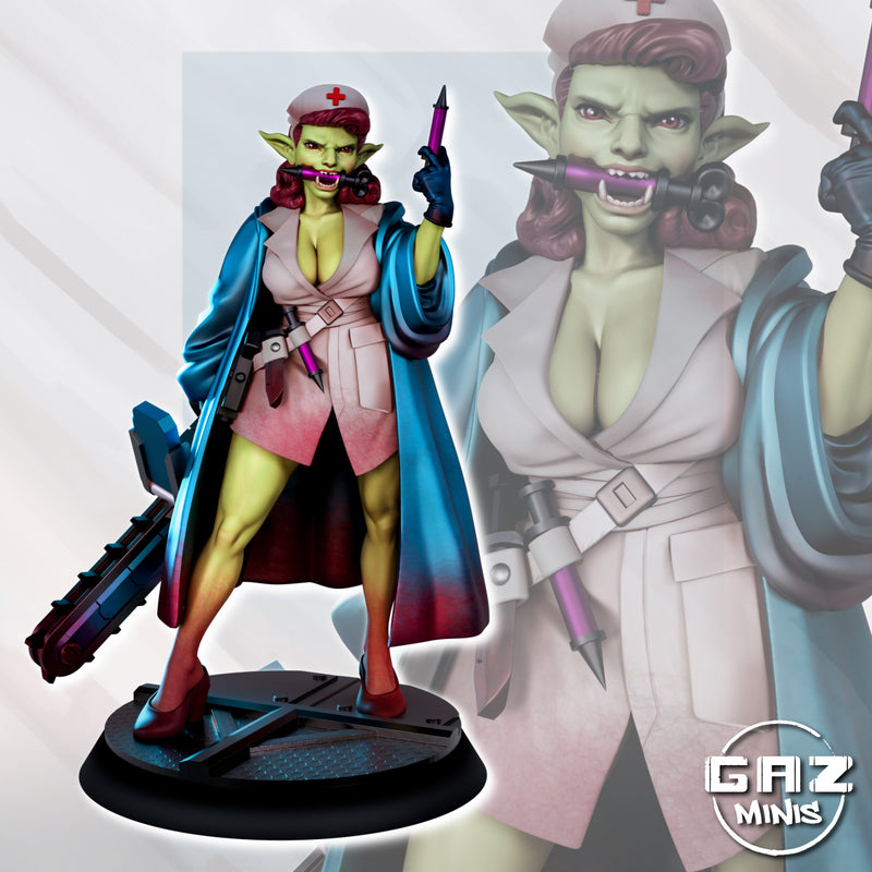 Orc Zorgra Bloodmender | Fantasy Pin-Up | Fantasy Miniature | Gaz Minis | [Multi-Listing]