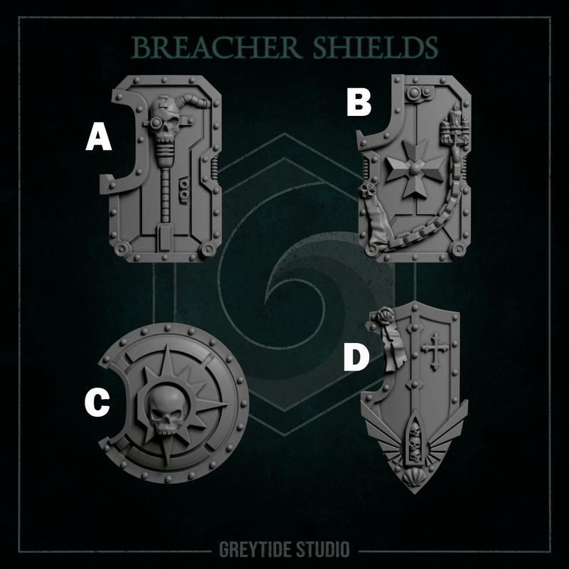 Breacher Shields | Eternal Pilgrims | Conversion Bits For 28mm 32mm Sci-fi Marines