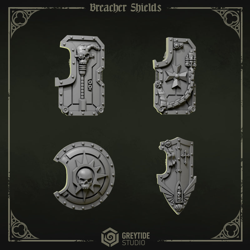 Breacher Shields | Eternal Pilgrims | Conversion Bits For 28mm 32mm Sci-fi Marines
