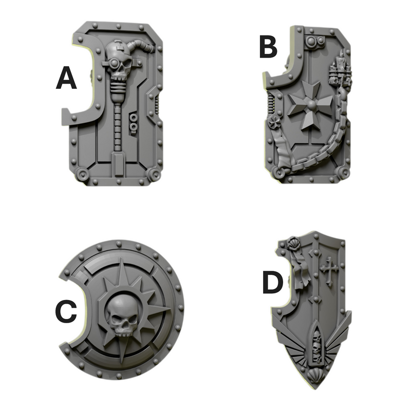 Breacher Shields | Eternal Pilgrims | Conversion Bits For 28mm 32mm Sci-fi Marines